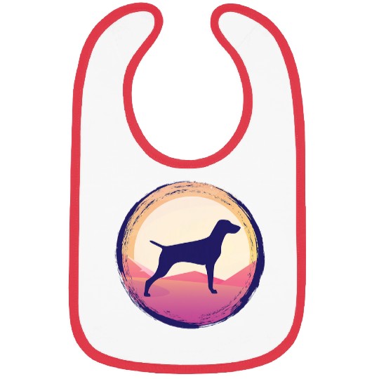 Weimaraner Dog Retro 36 Bibs