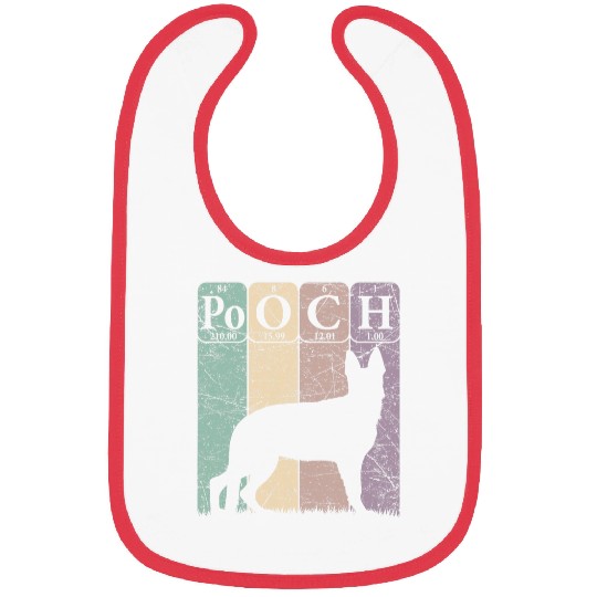 German Shepherd Dog Periodic Table Elements Dog Pooch Bibs