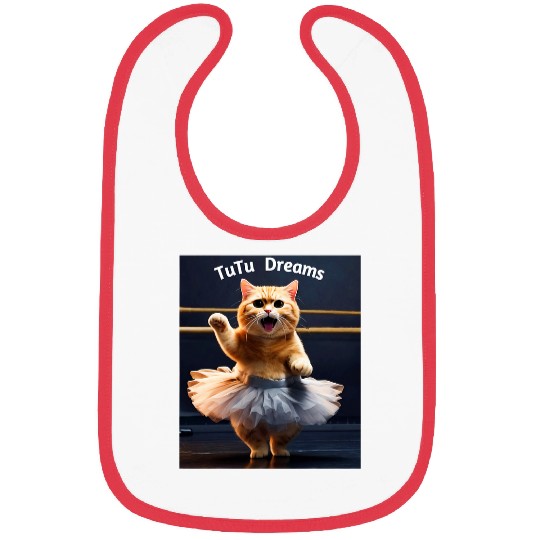 TuTu Dreams Dancing Ballet Kitty Cat Bibs