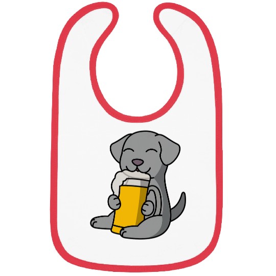 Weimaraner Drinking Beer Dog Bibs