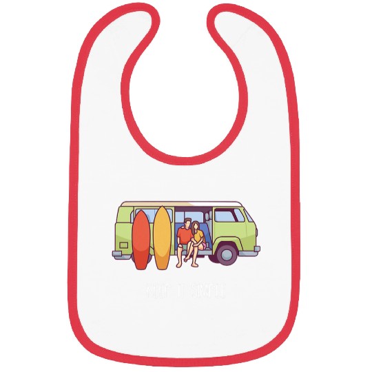 Keep It Simple I Camping Van Campsite Motif Bibs