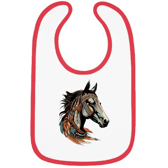 Native American Horse Totem Bibs