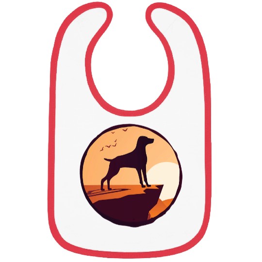 Weimaraner Dog Retro 31 Bibs