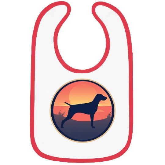 Weimaraner Dog Retro 26 Bibs