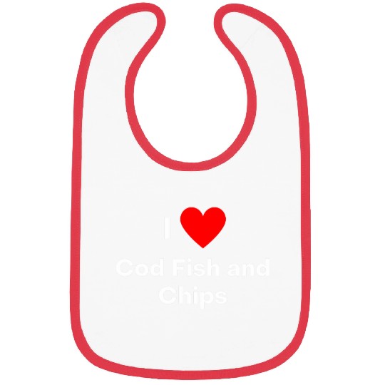 I Love Cod Fish and Chips Bibs
