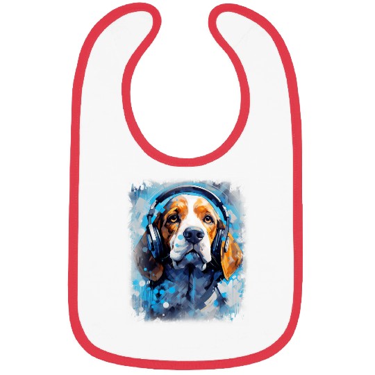Rave EDM Beagle Dog Headphone Bibs