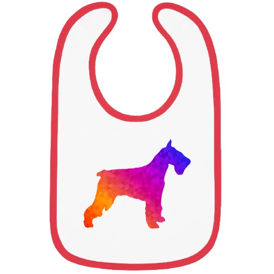 Schnauzer Art Low Poly Design Bibs