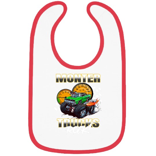 Monster Trucks Rock Bibs