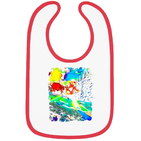 Skiing Pop Art Bibs