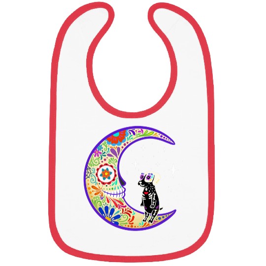 German shorthaired pointer Dia de Los Muertos Bibs