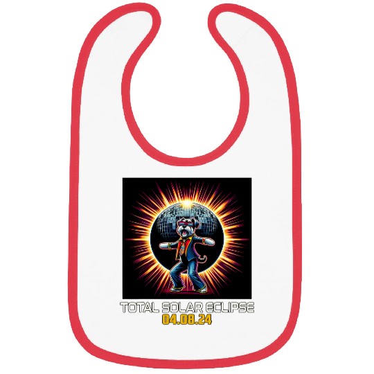 Schnauzer Dog Dancing Disco Solar Eclipse Bibs
