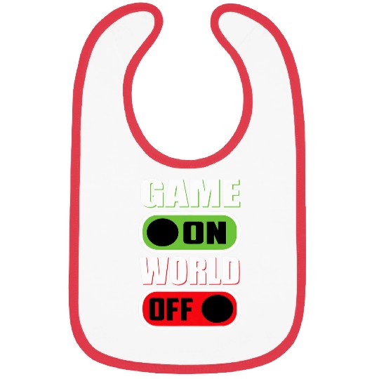 Retro Video Gaming Lover Gamer Art Game On World Off Bibs