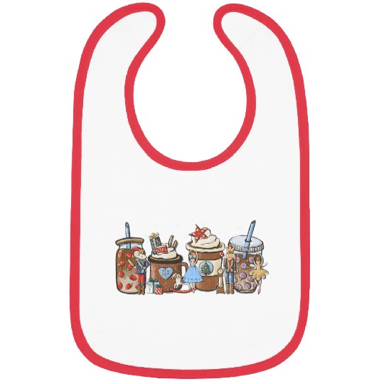 vintages Nutcracker Ballet Sugar Plum Fairy Coffee Christmas Bibs