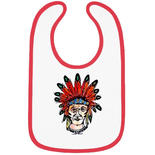Native American Indian Warrior Apache Tribe vintages Style Bibs