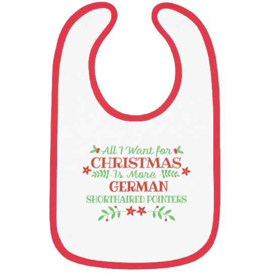 German Shorthaired Pointer Christmas Dog Lover Funny Xmas Bibs