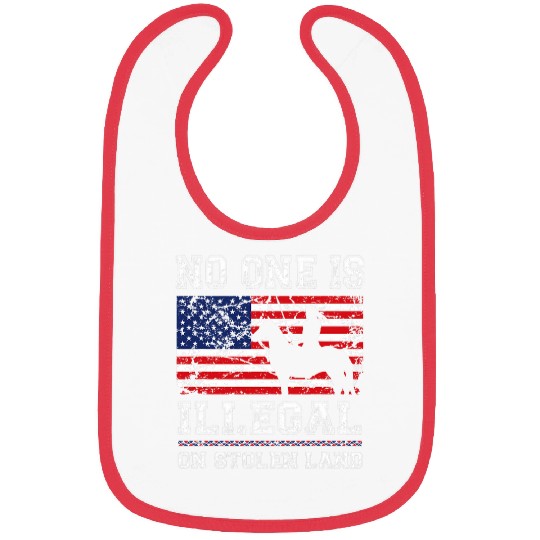 Native American No One is illegal on Stolen Land 5 Bibs