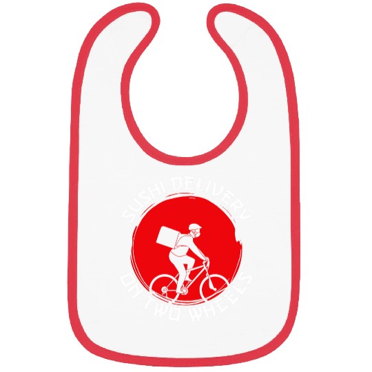 Sushi Delivery On Two Wheels Bicycle Cycling Bibs