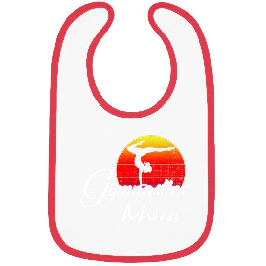 vintages Gymnastics Mom Retro Sunset Funny Sports Gift Bibs