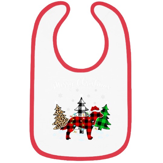 Leopard buffalo plaids Matching Blue Heeler Christmas Pajama Bibs