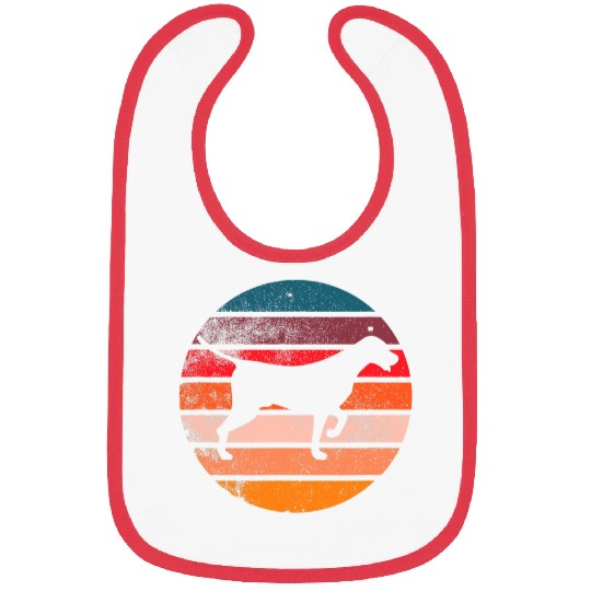German Shorthaired Dog GSP Mom and Dad Retro Sunset Bibs