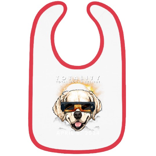 Solar Eclipse 2024 Golden Retriever Dog Bibs
