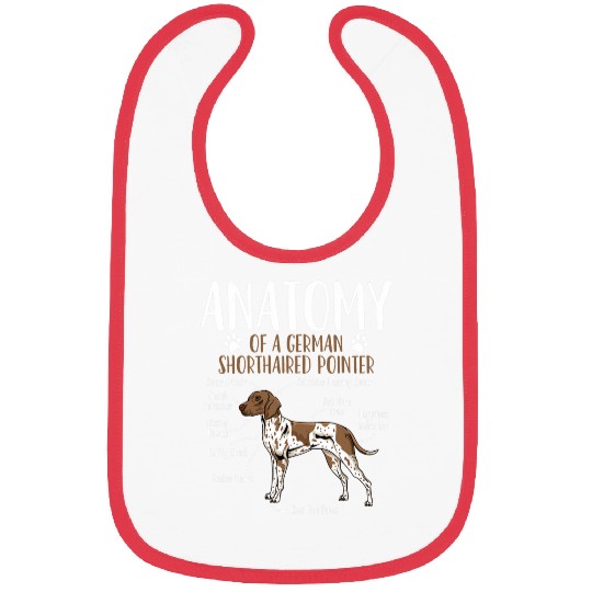 German Shorthaired Pointer Dog Anatomy Bibs