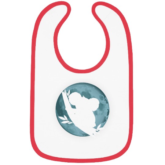 Koala Moon Silhouette Art Australian Animal Lover Bibs