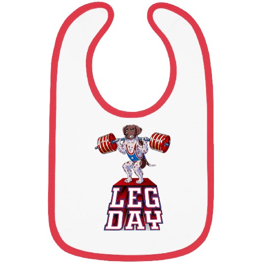 Leg Day german shorthaired pointer Bibs