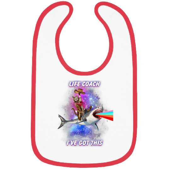 Life Coachs Ive Got This Cute Cat Shark Rainbow Bibs