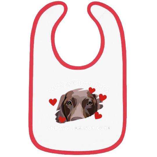 Look into my eyes GSP German Shorthaired Pointer Illustratio Bibs