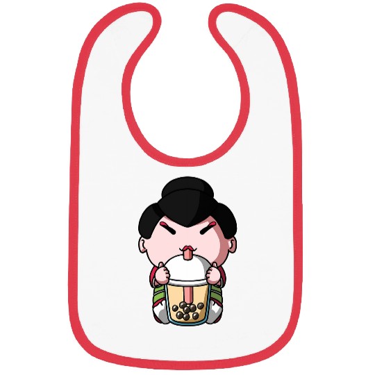 Kawaii Geisha Boba Milk Tea Bubble Tea Anime Bibs
