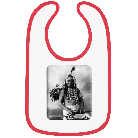 Native American Indian Warrior Historic Aged Original Print Bibs