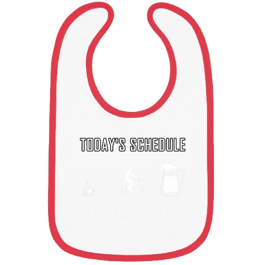 Mens Todays Schedule Coffee Biking Exercise Beer Relax Outdoors Bibs