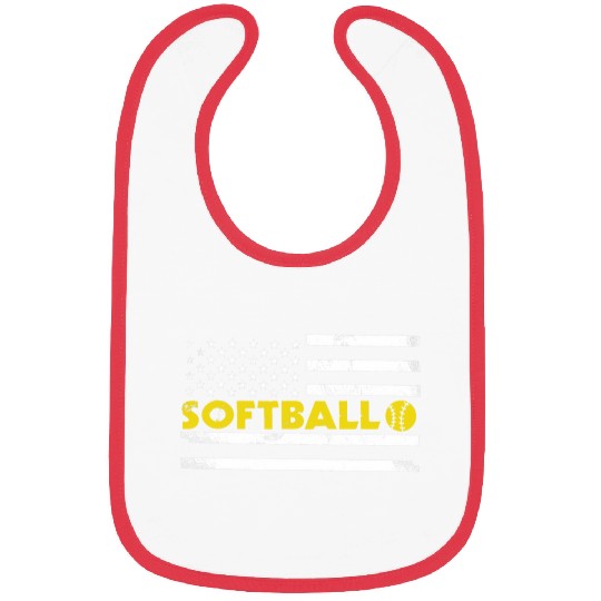 Patriotic Softball Team American Flag 2 Bibs