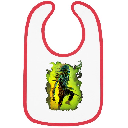 UnDeads Native American Warrior Splatter Graphic Bibs