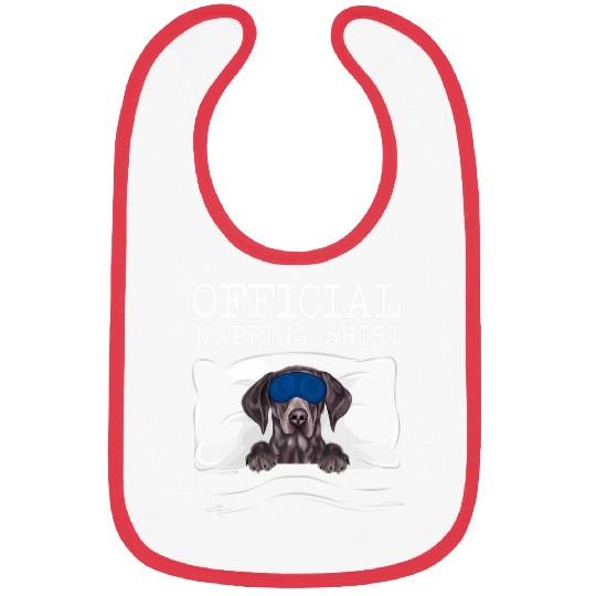 Sleeping German Shorthaired Pointer Sleep Official Napping Bibs