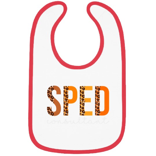 Sped Consultant leopard Squad Cute Fall Autumn Thanksgiving Bibs