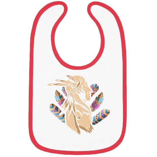 Native Pride Indigenous Indian Feathers Native American Bibs