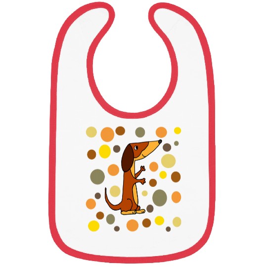 SmileteesPets Funny Dachshund Dog Art Pattern Bibs
