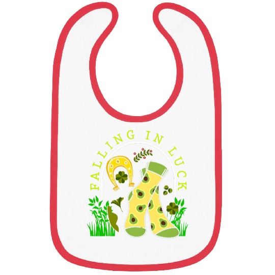 St  Patricks Day Falling In Luck Horse Shoe Socks nurses Tee Bibs