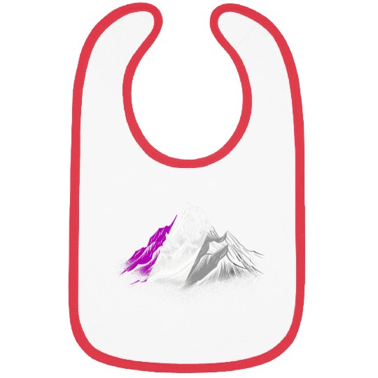 Subtle Asexual Pride Month Mountain Hiking Camping Ace Pride Bibs