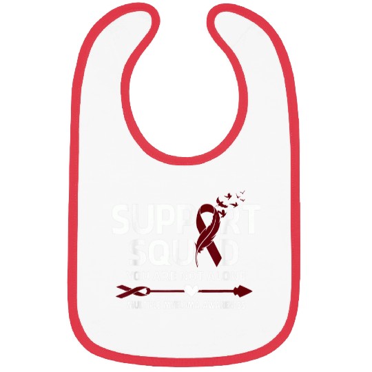 Support Squad Warrior Multiple Myeloma Awareness Feather Bibs