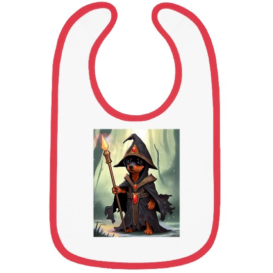 Miniature Pinscher Wizard Funny Dog Magic 3 Bibs