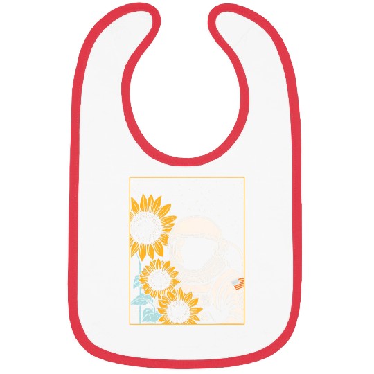Space Explorer Sunflowers Astronaut Bibs