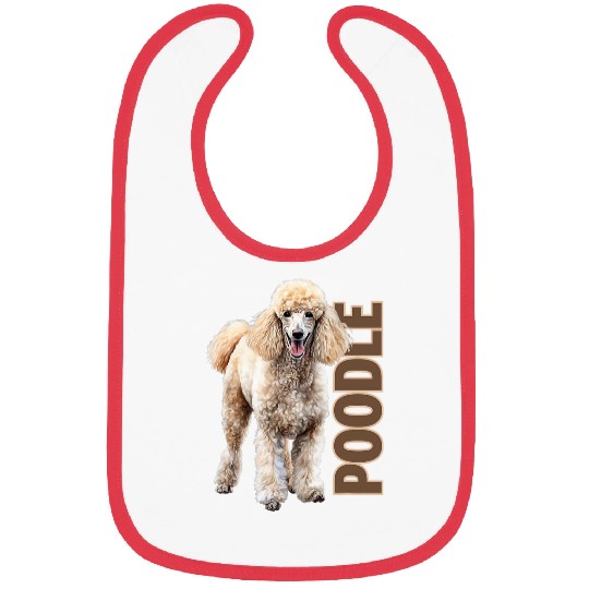 Poodle Watercolor Bibs
