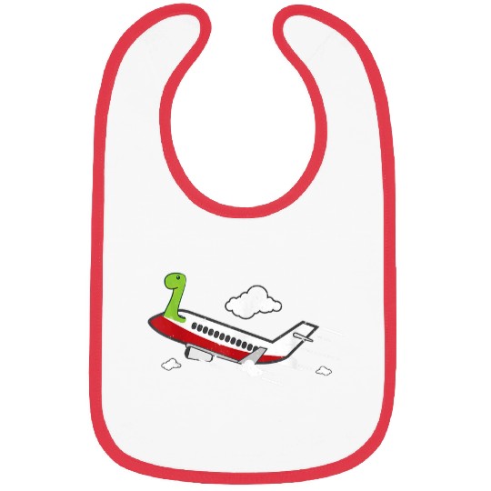 Airplane Pilot Dinosaur On An Airplane Bibs