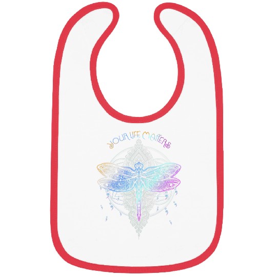 suicides Prevention Awareness Your Life Matters Dragonfly Art Bibs