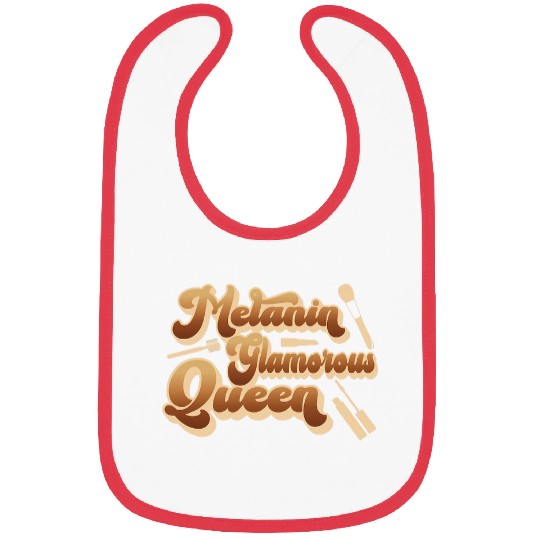 Melanin Glamorous Queen African American Beauty Consultant 1 Bibs