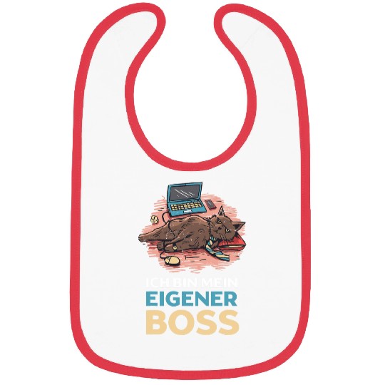 Ich bin mein eigener Chef Boss Cat homes Office Bibs