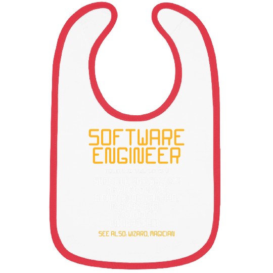 Software Engineer Developer t Funny Wizard Magician Bibs